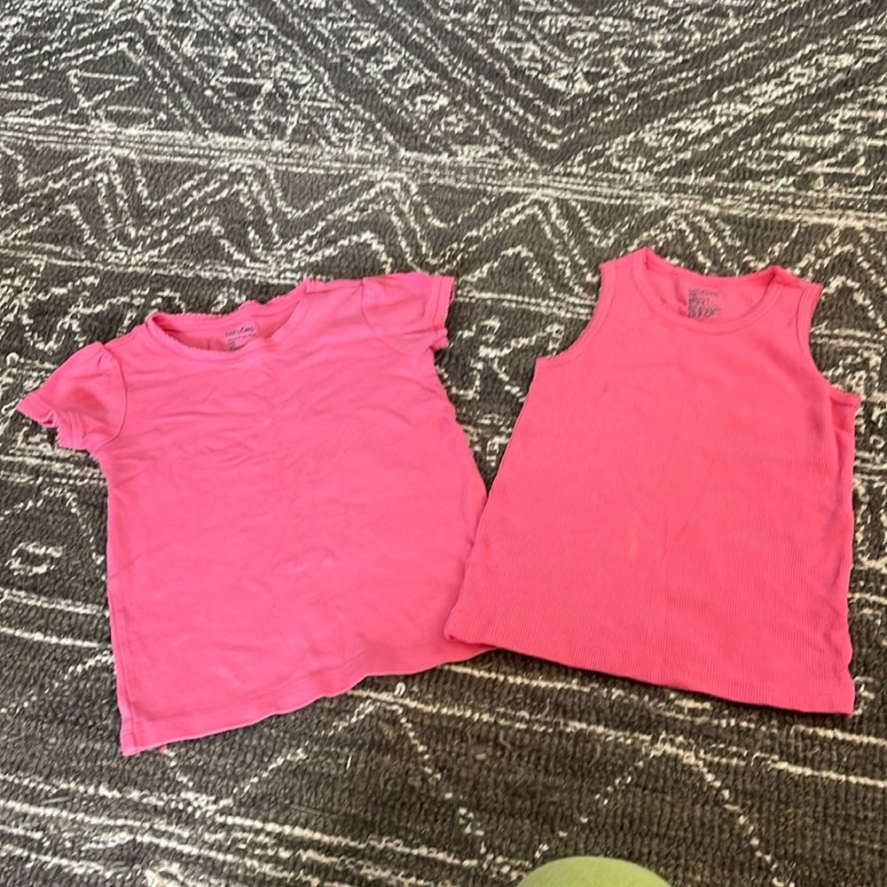 Pink tank and T-shirt
